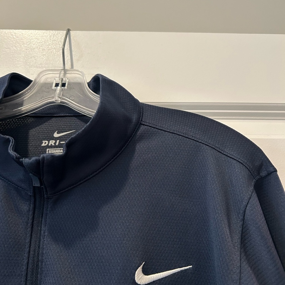 Nike Ole Miss Men's Blue Dri-FIT Quarter-Zip Pullover - Picture 4 of 7